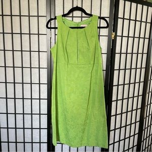 Vintage R&K Originals Sheath Wiggle Dress Lime Green 10